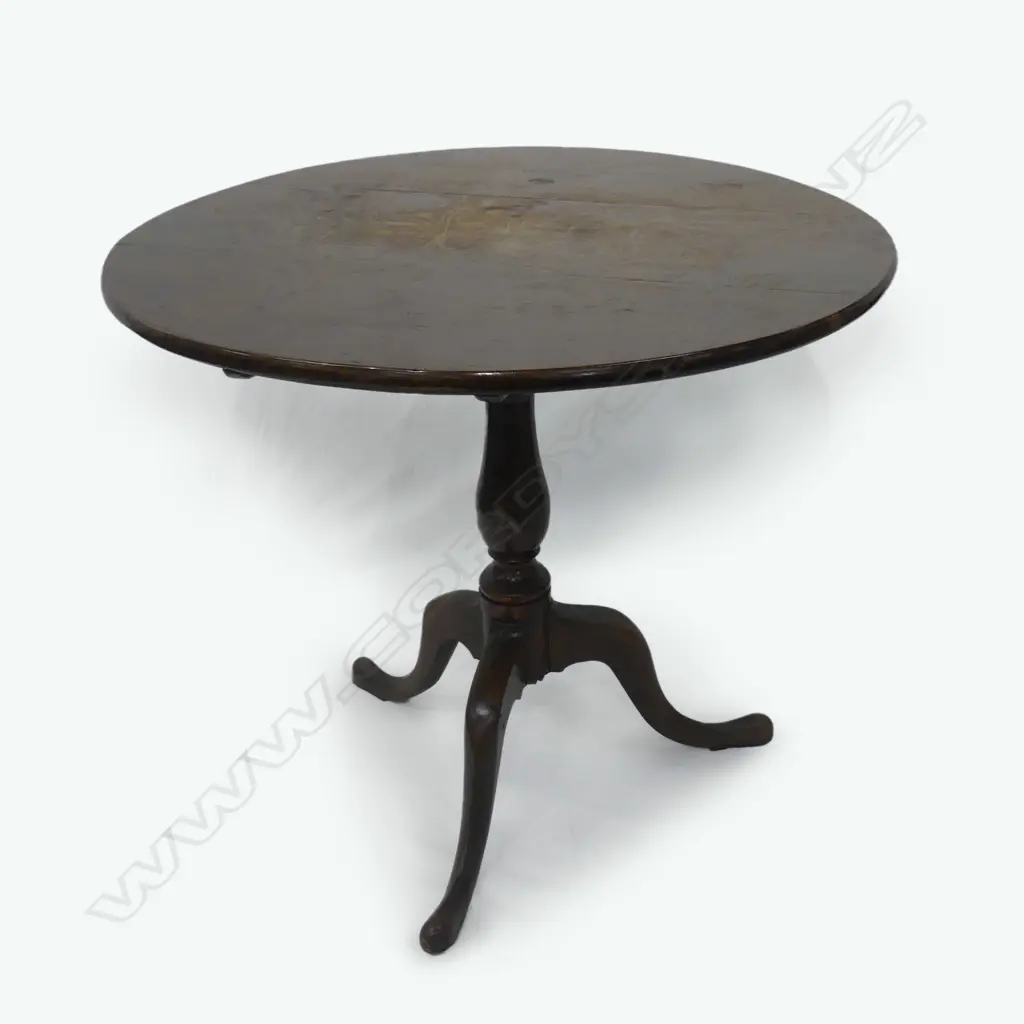 A George III country oak tripod side table Image 1++