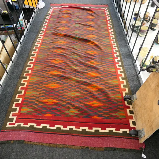 SHIRAZ PERSIAN RUG 355 X 140mm. 162A