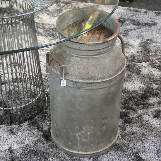 GALVANISED MILK CAN H 680 MM