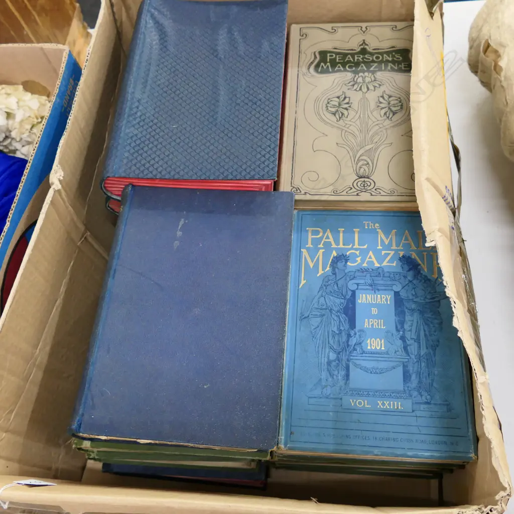 BOX LOT ASST. BOUND MAGAZINE EDITIONS C.1900 Image 1++