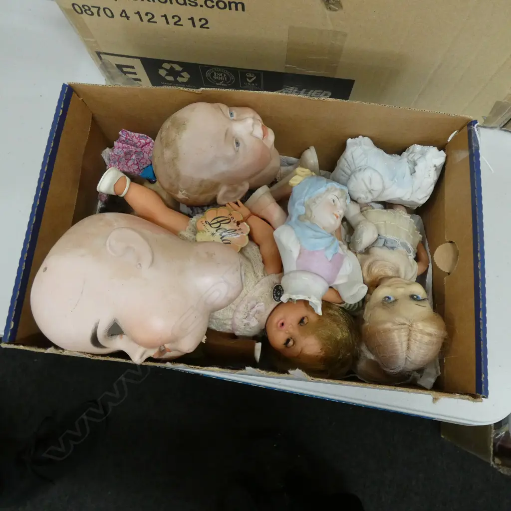ASST BELLA DOLLS + PORCELAIN DOLLS HEADS SOME A/F  Image 1++
