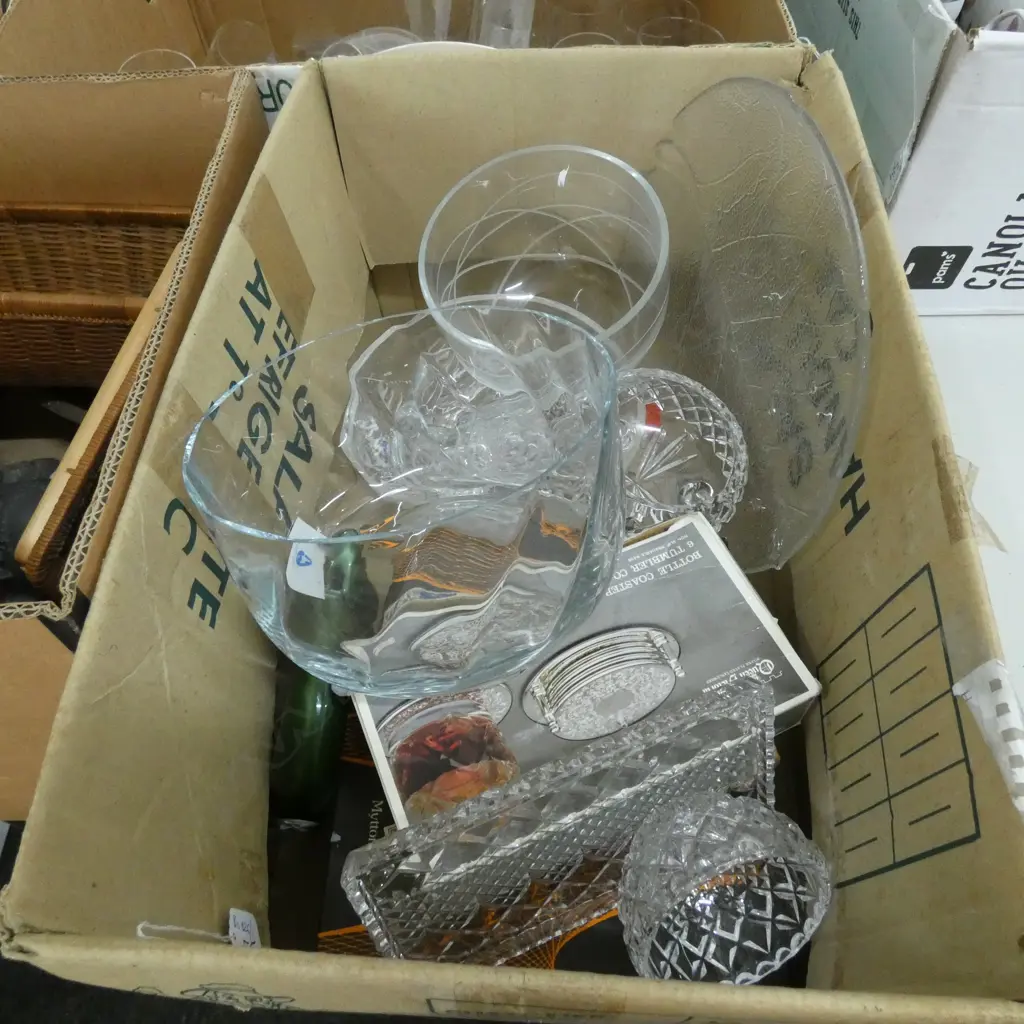 LOT ASST BOXED CUTLERY/CRYSTAL BOWLS /JUG ETC Image 1++