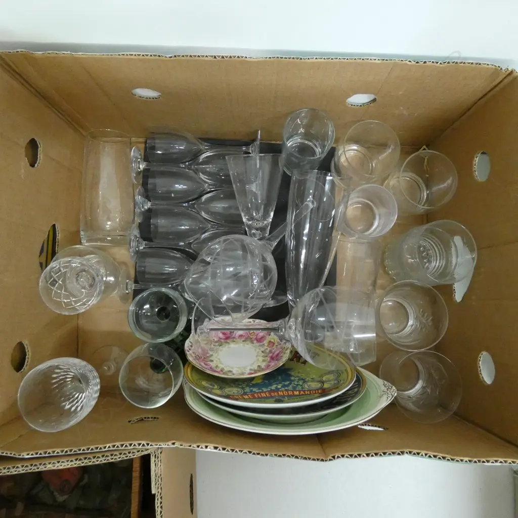 BOX LOT ASST. GLASSES ETC Image 1++