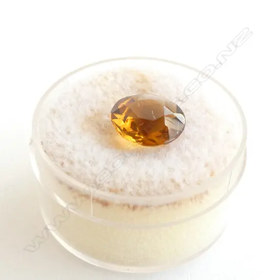 2.6CT ROUND FACETTED ORANGE CITRINE