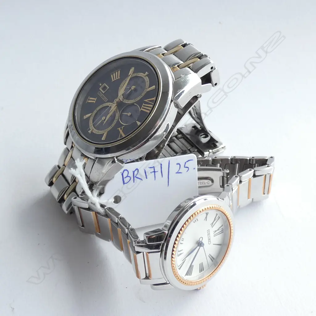 2 SEIKO QUARTZ WATCHES; MENS & LADIES Image 1++