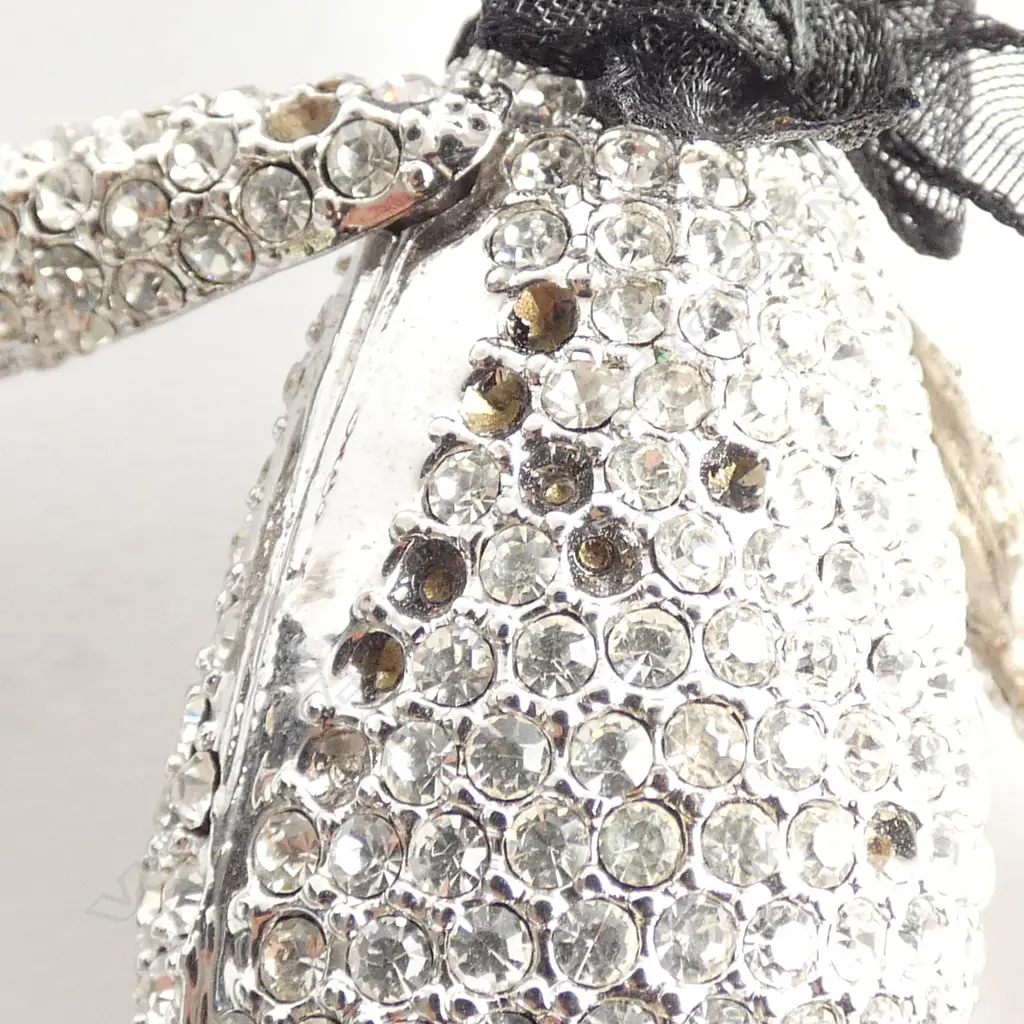 DIAMONTE BUNNY BROOCH NECKLACE PENDANT 110MM SOME STONES MISSING Image 1++