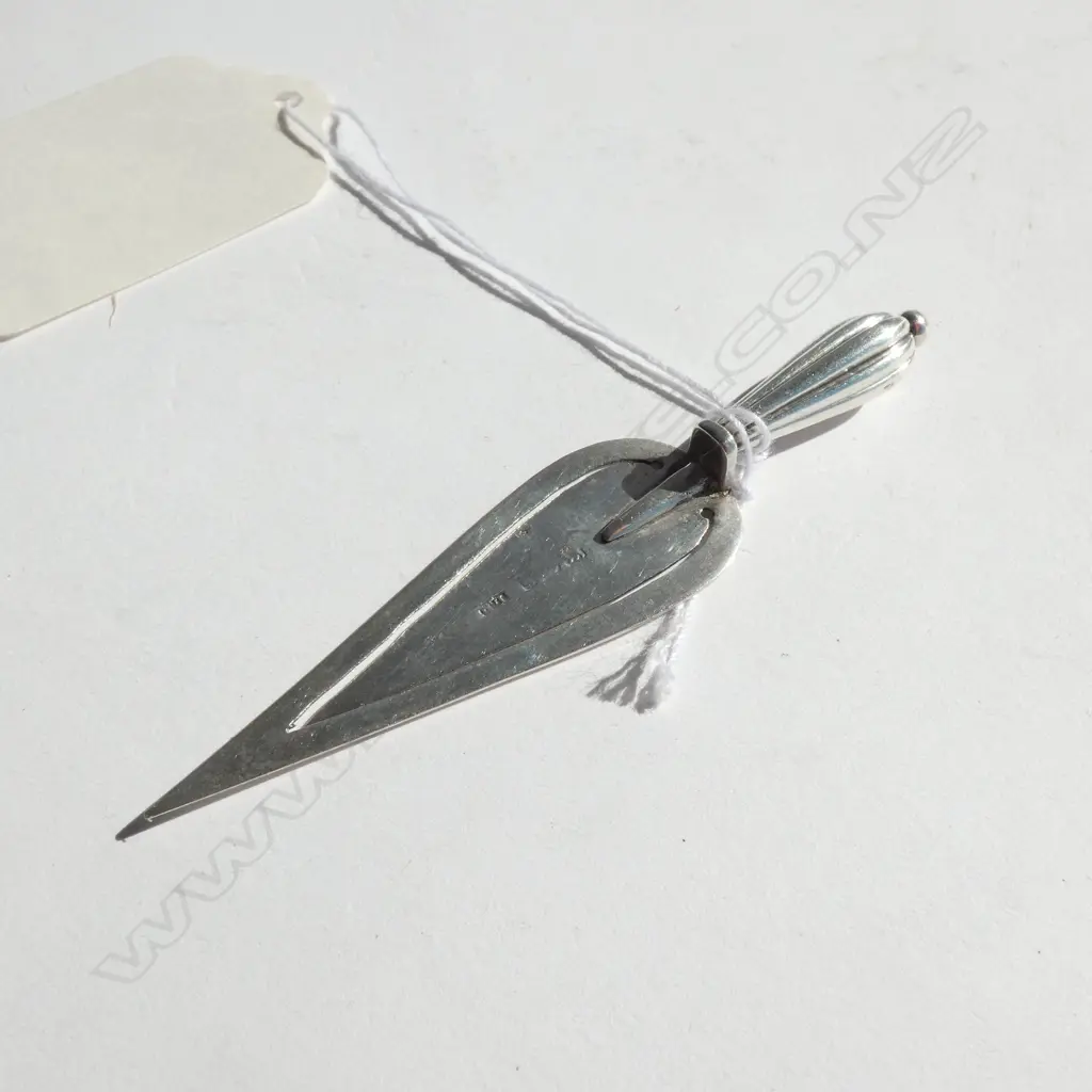  SILVER PAGE MARKER, TROWELL FORM, MARKS RUBBED 45gm Image 1++