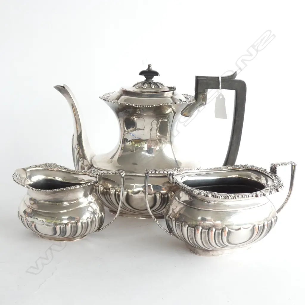 SILVER ON COPPER 3 PCE COFFEE SET Image 1++