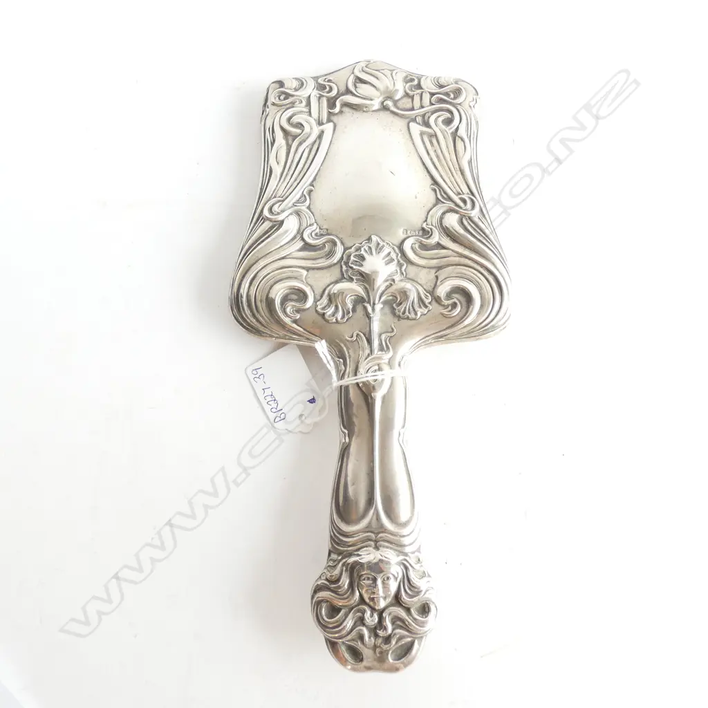 ART NOUVEAU STERLING SILVER MIRROR BIRMINGHAM 1906 Image 1++
