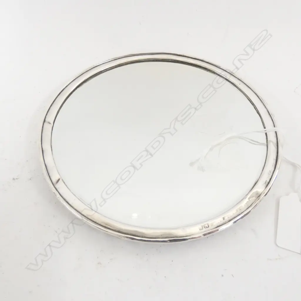 STG SILVER REYNOLDS ANGELS MIRROR HANDLE MISSING C 1906 D 140 MM Image 1++