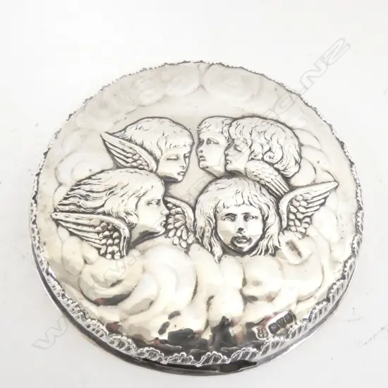 STG SILVER REYNOLDS ANGELS MIRROR HANDLE MISSING C 1906 D 140 MM