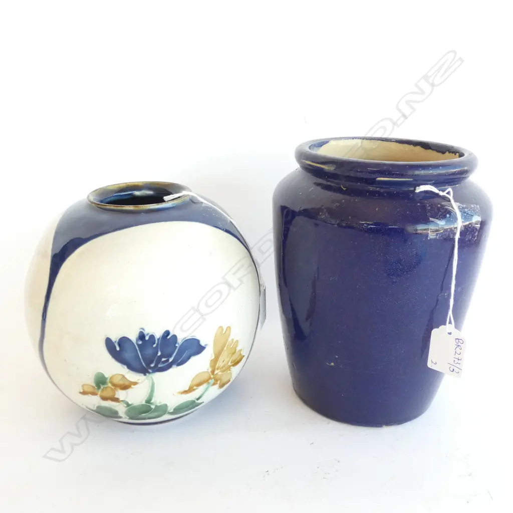 2 BLUE POTS H.205mm Image 1++