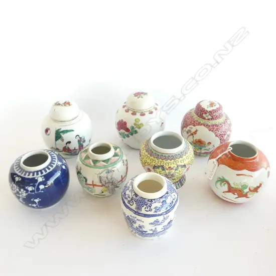 8 ASST. CHINESE GINGER JARS