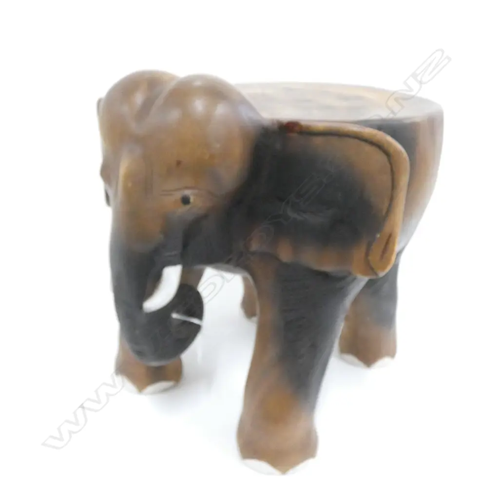 CARVED ELEPHANT STOOL H.350mm Image 1++