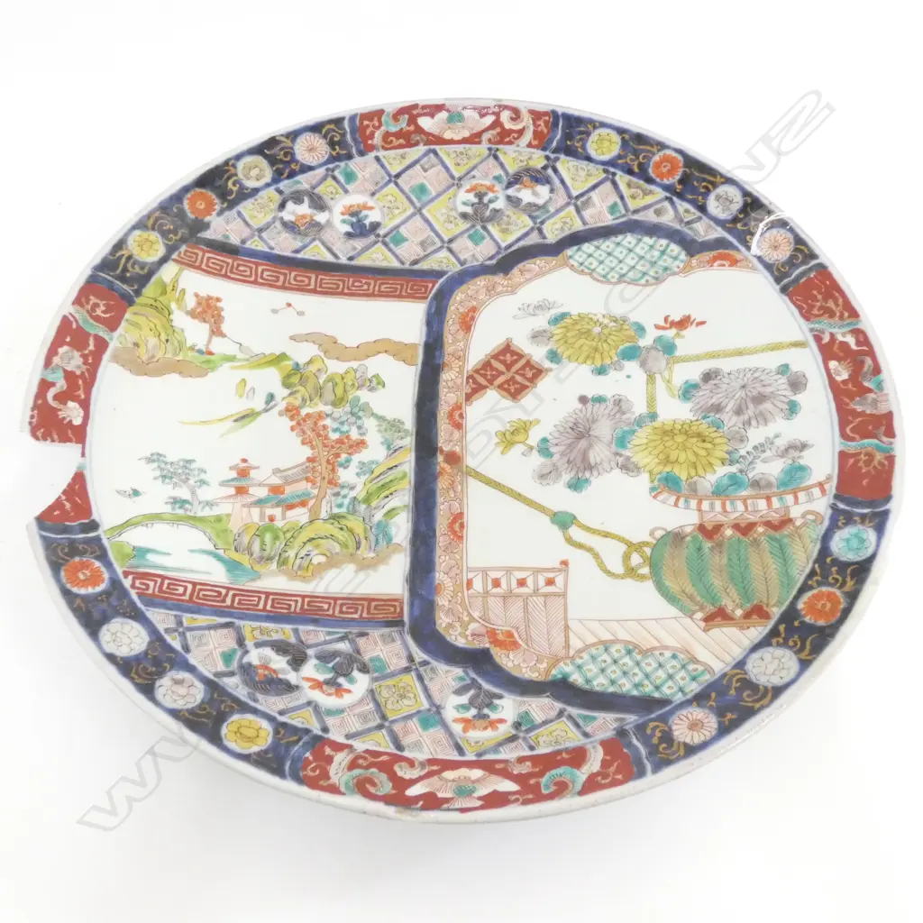 EX. LARGE ORIENTAL IMARI PLATE A/F DIA. 460MM ... Image 1++