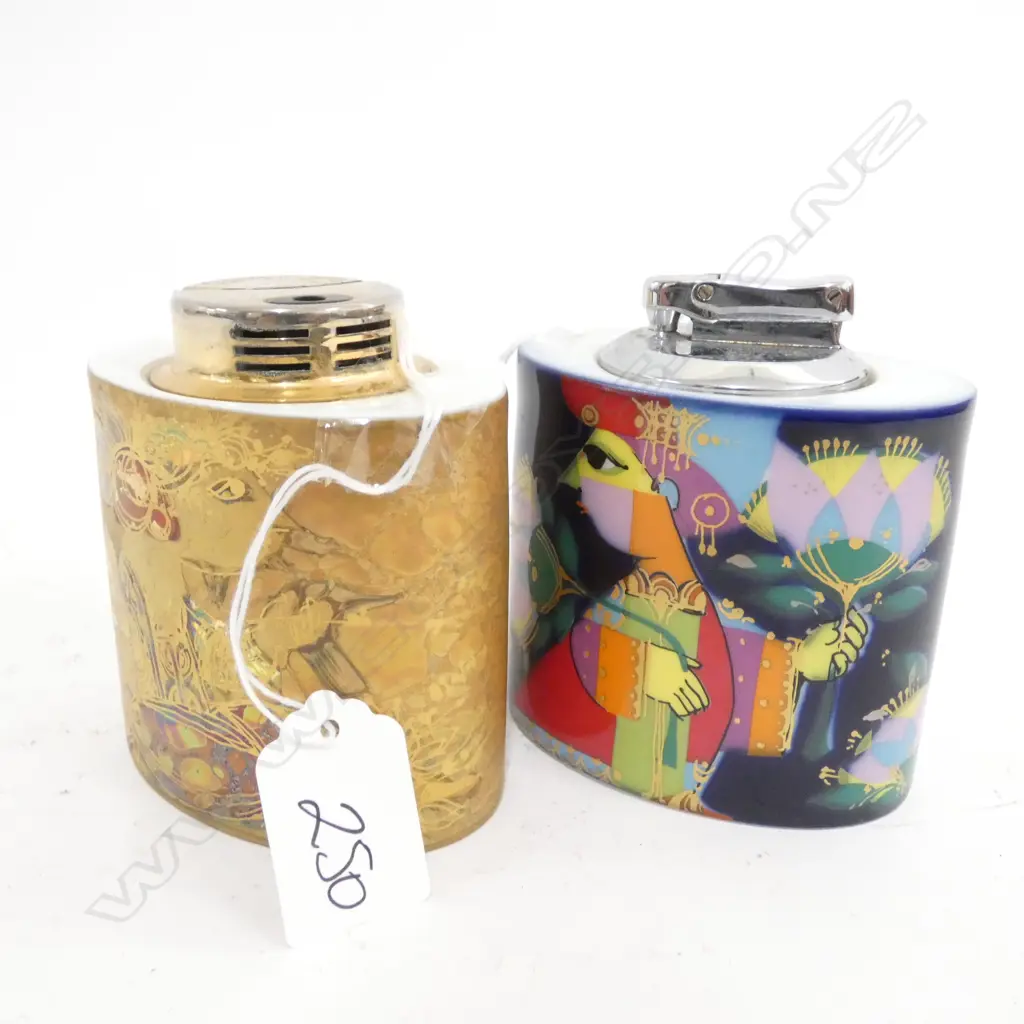 PR ROSENTHAL STUDIO LINE BJORN WIINBLAD TABLE LIGHTERS H. 90MM - 1 GOLD GILD Image 1++