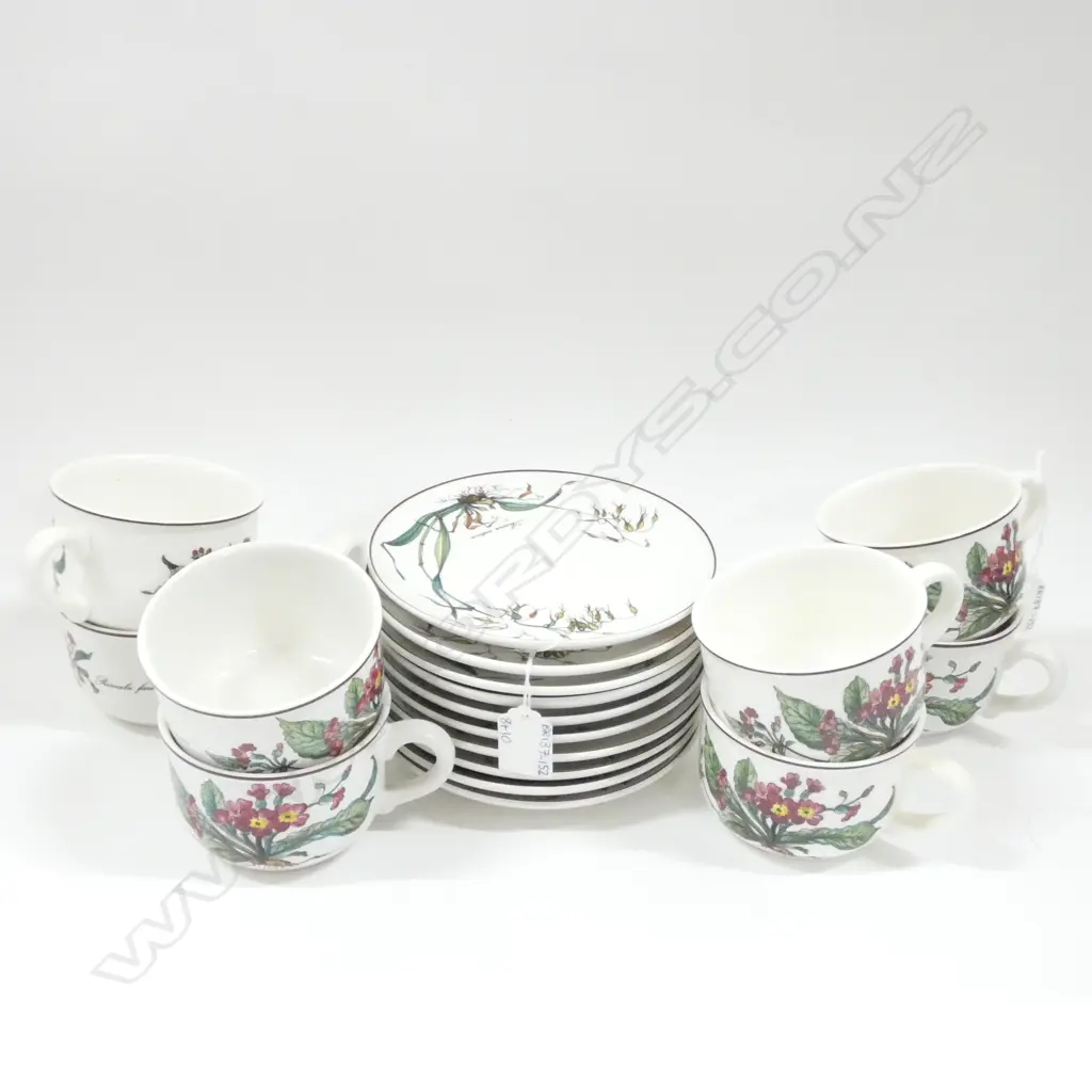 VILLEROY & BOCH BOTANICA LG CUPS (8) & SAUCERS  (10) Image 1++