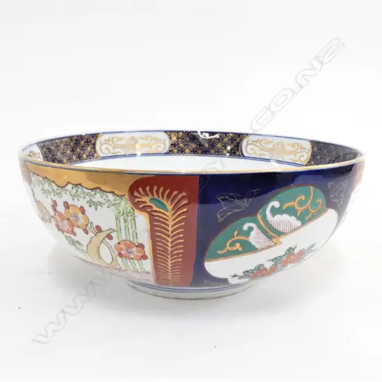 EX. LG ORIENTAL GOLD IMARI HAND PAINTED BOWL DIA 300 H. 160MM