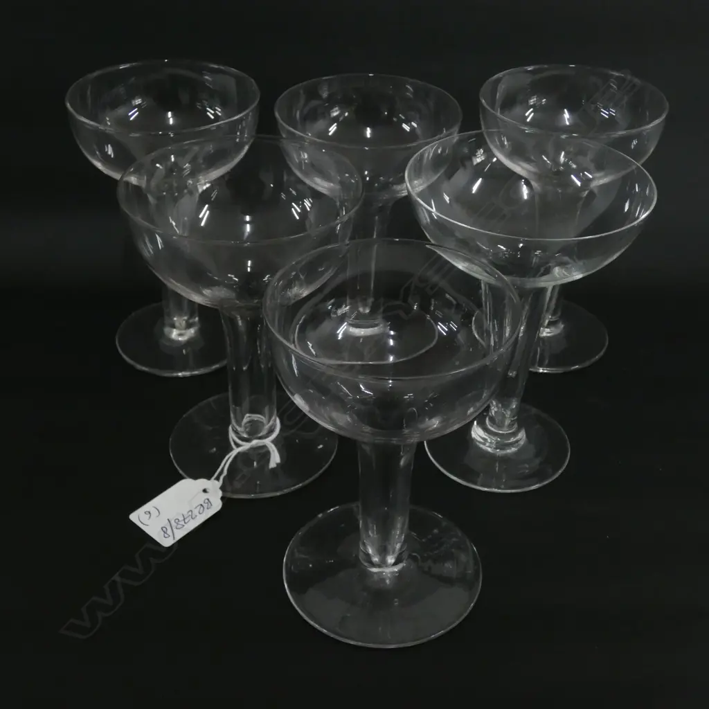 6 HOLLOW STEM CHAMPAGNE GLASSES Image 1++