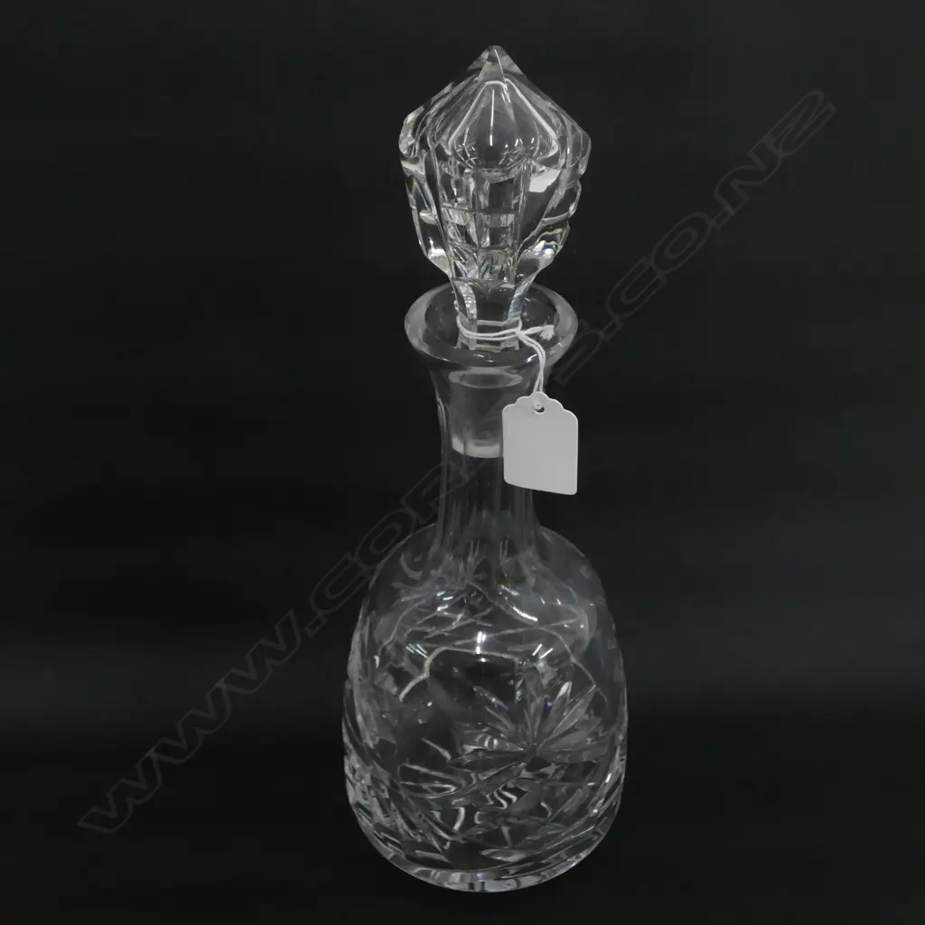 VINTAGE CUT CRYSTAL DECANTER MALET BODY H.325mm Image 1++