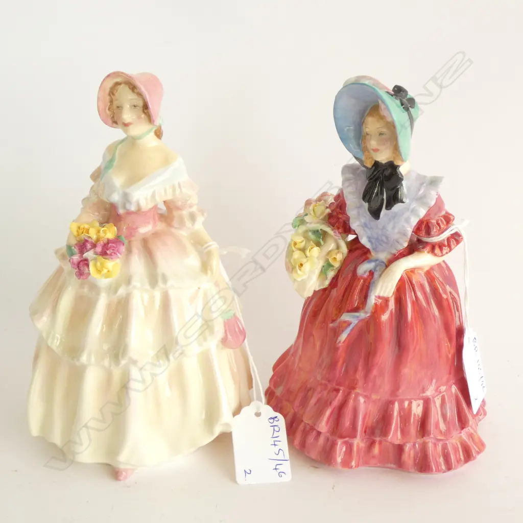 2 R/DOULTON FIGURINES 'IRENE' & 'LADY BETTY' H. 170mm Image 1++