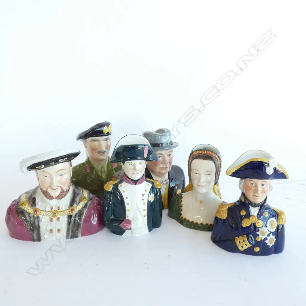 SIX WOODS PRIDE OF BRITAIN PORTRAIT JUGS. H. 150MM ..... Image 1++