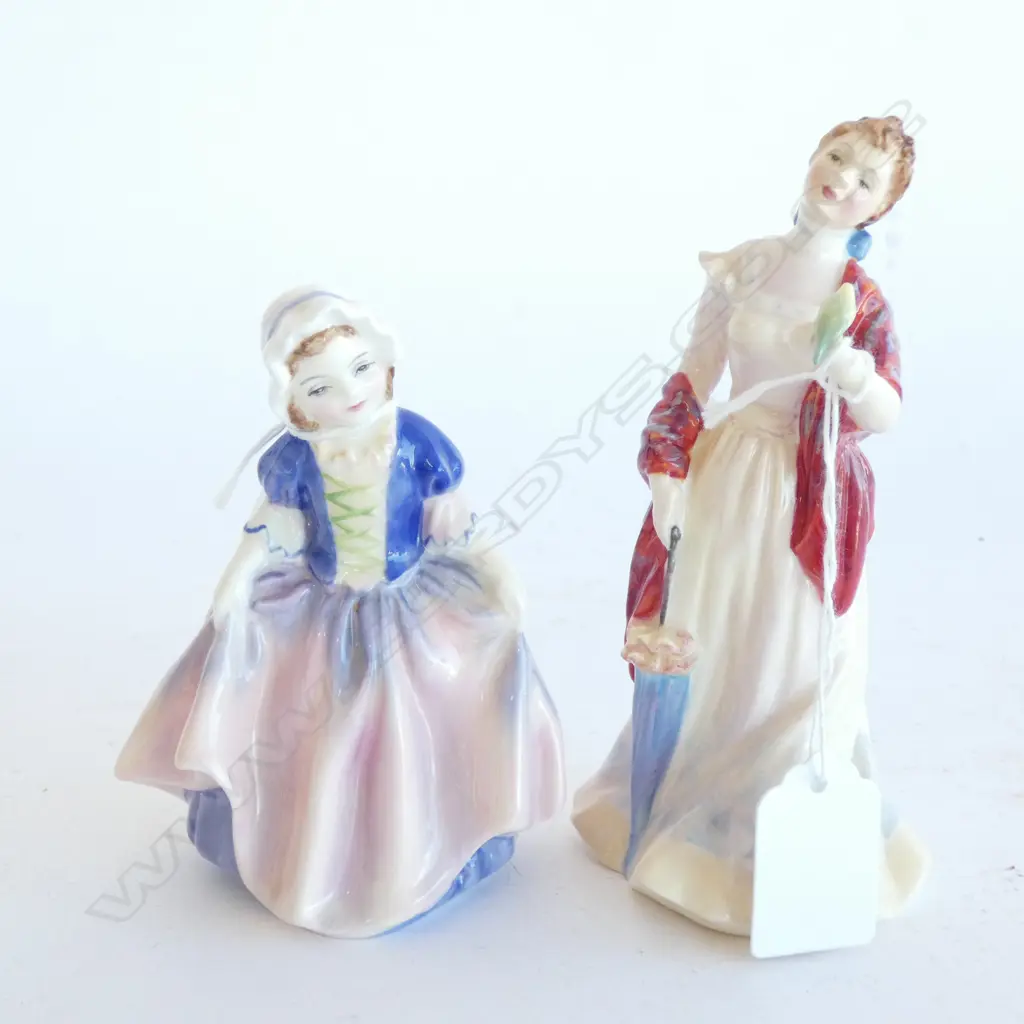 2 ROYAL DOULTON SM FIGURINES; ESMERALDA HN2168 H. 150MM & DINKY DO HN1678 H 115MM  Image 1++
