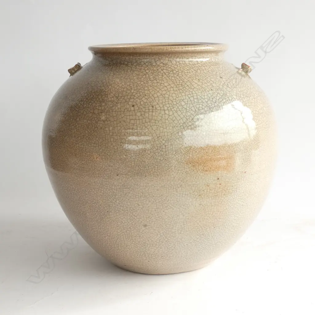 SONG STYLE CRACKLE GLAZE LARGE OVIOD JAR... Image 1++