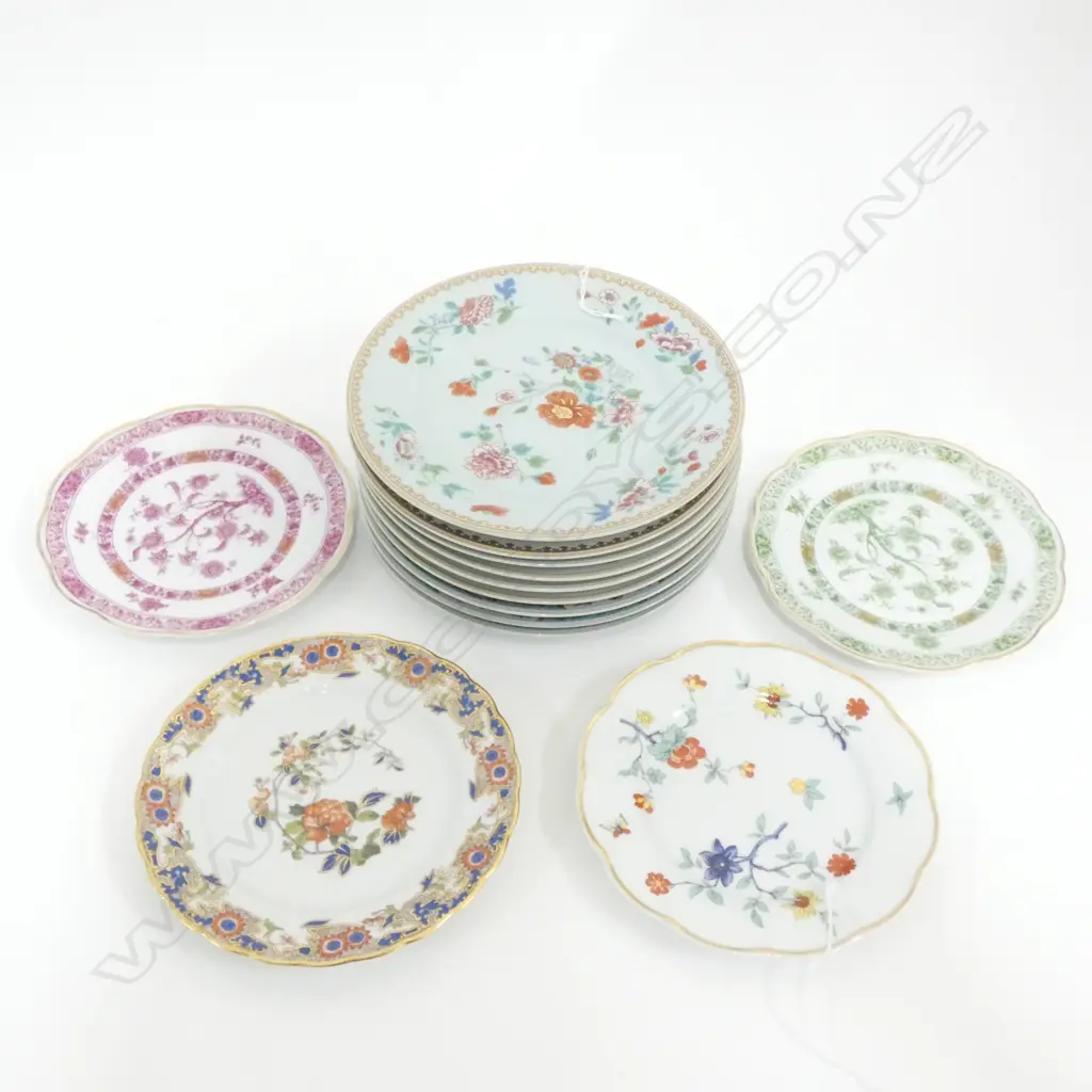 9 ASST. LIMOGES IMARI PLATES - DIA  190MM & 4 SM SCALLOPED RIMS (DIA 160MM) Image 1++