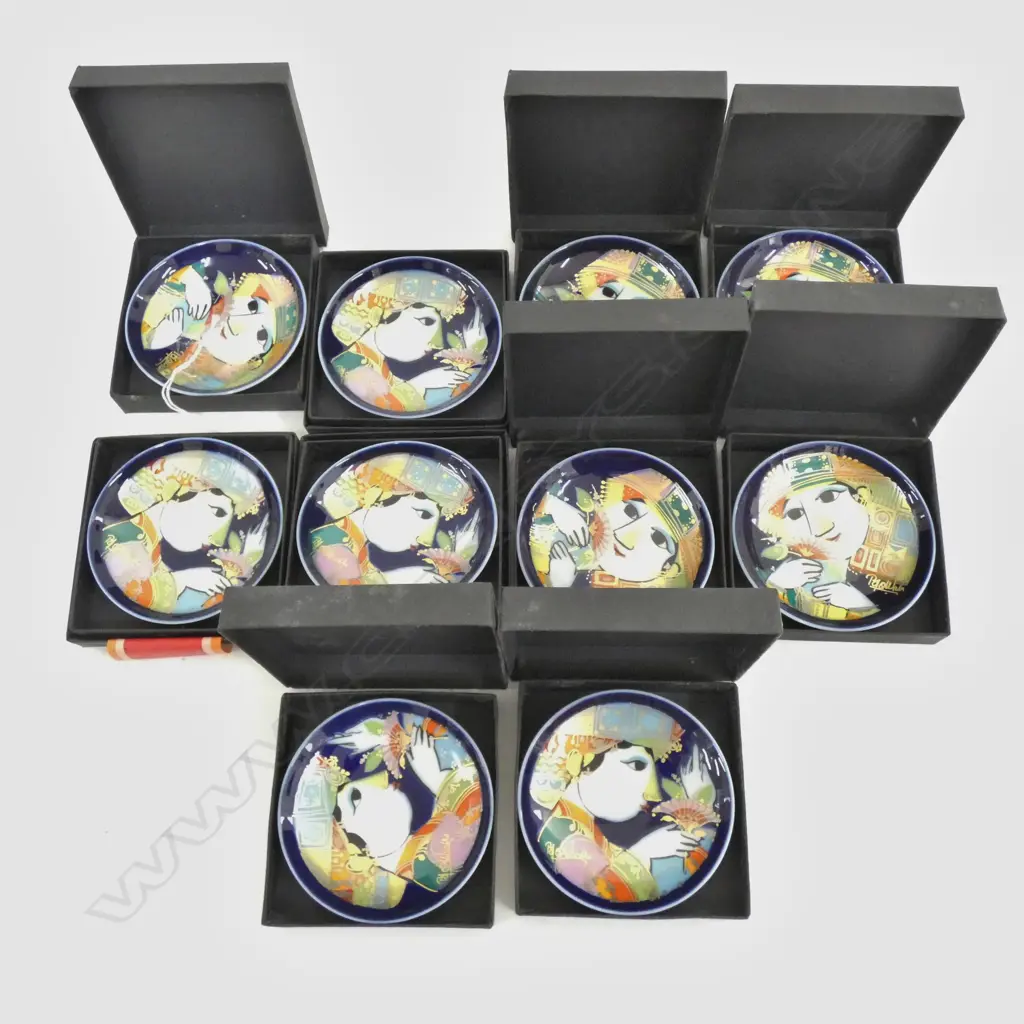 10 SM BOXED ROSENTHAL STUDIO LINE COLLECTABLE PLATES DIA. 95MM Image 1++
