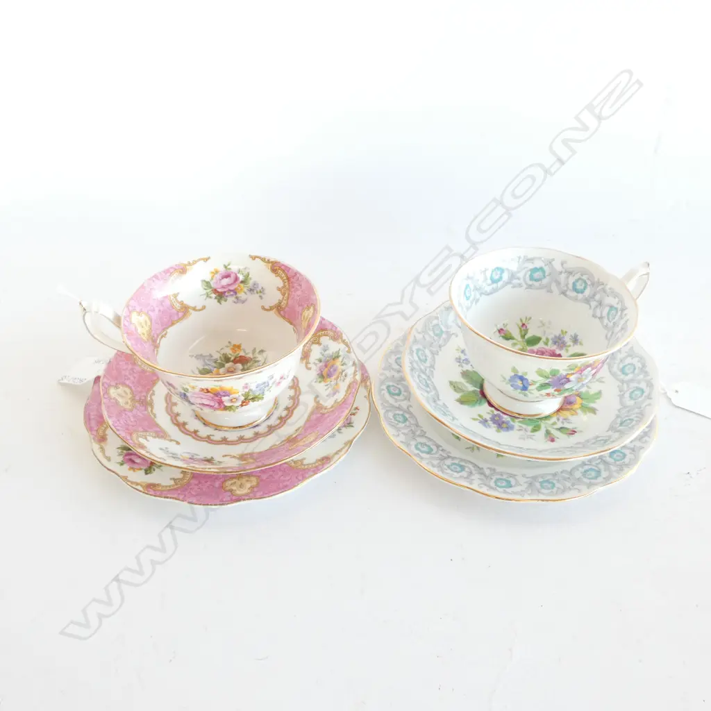 PR ROYAL ALBERT TRIOS; FRAGRANCE & LADY CARLYLE - AVON SHAPED CUPS Image 1++