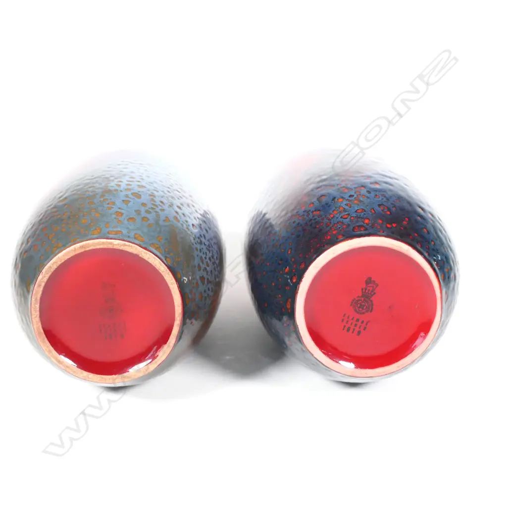A pair of Royal Doulton flambe vases Image 1++