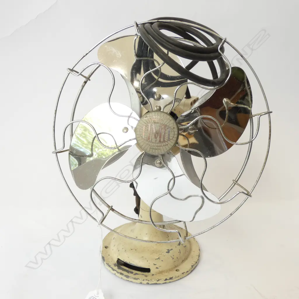 VINTAGE ENGLISH 10'' 'LIMIT' DESK FAN WORKING Image 1++