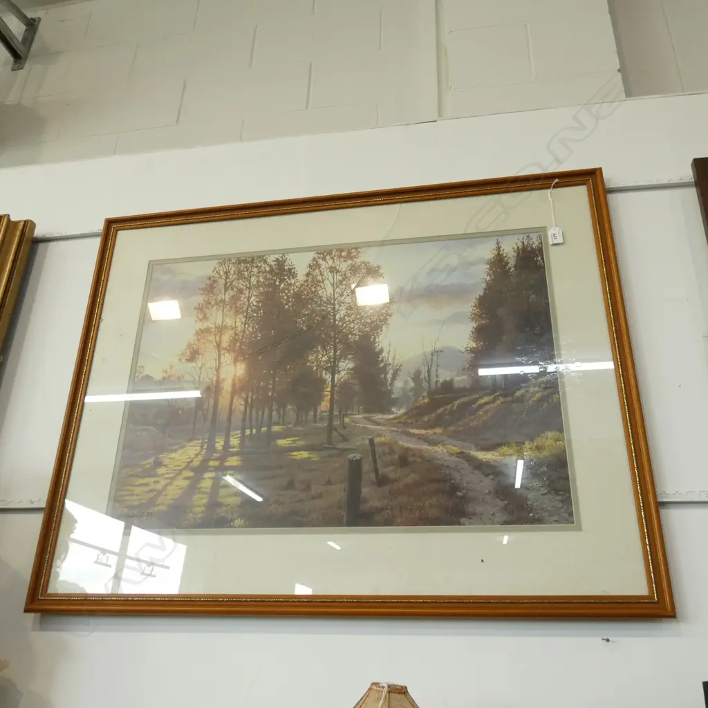 GRAHAM BRADDOCK PRINT 375/400 'THE ROAD HOME' GLASS BROKEN Image 1++