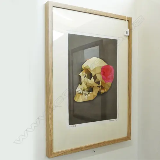 LA CA GRAPHIC DESIGN DIGITAL PRINT SKULL ROSE GEO 380 X 260 MM