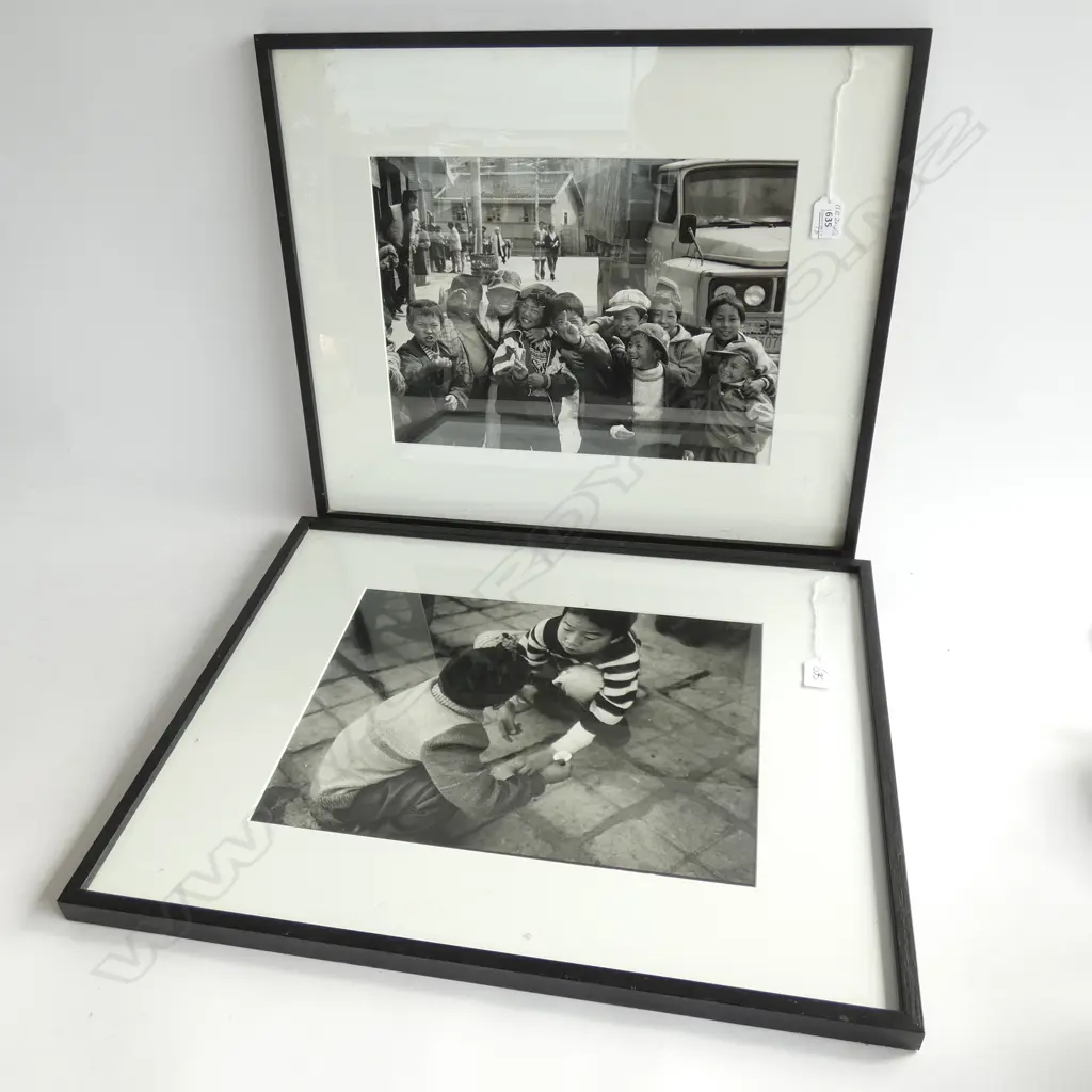 2 FRAMED BLACK AND WHITE PHOTOGRAPHS 290 X 360 MM Image 1++