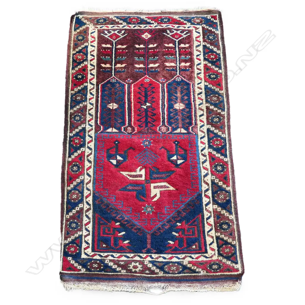 HANDWOVEN ALL WOOL RUG 1240 X 740MM Image 1++