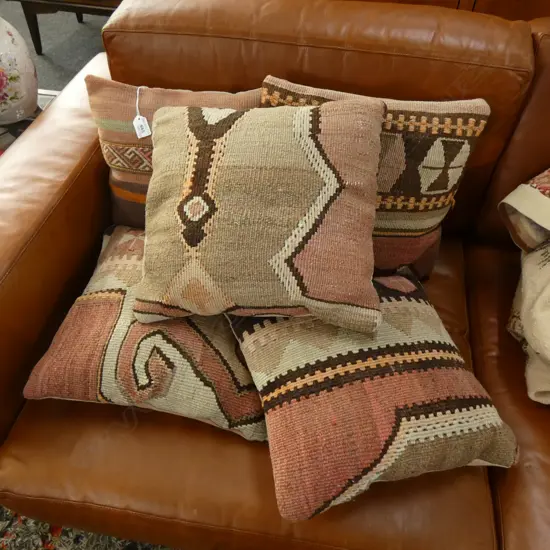 5 TURKISH KELIM CUSHIONS