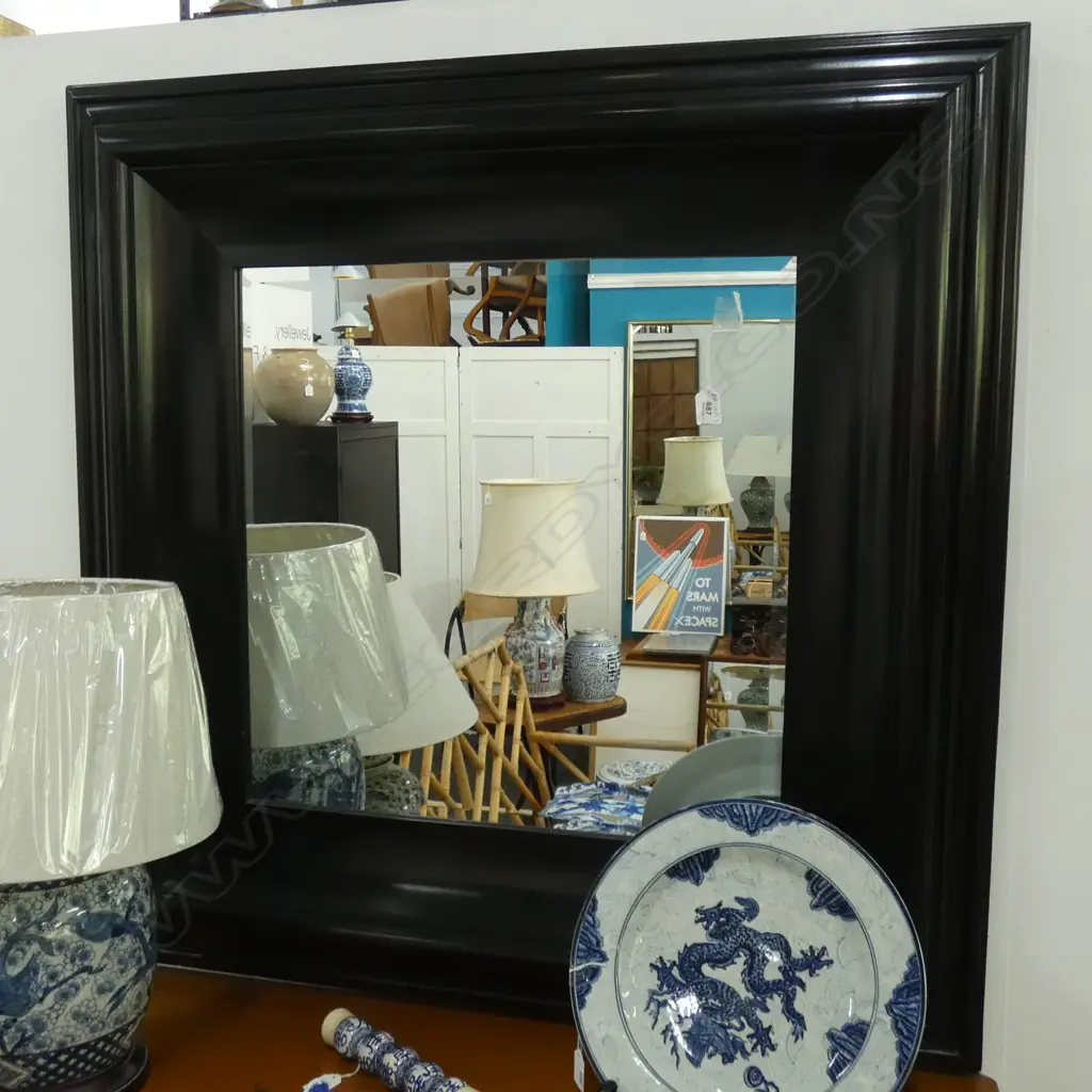 SQUARE CONTEMPORARY MIRROR 980mm sq Image 1++