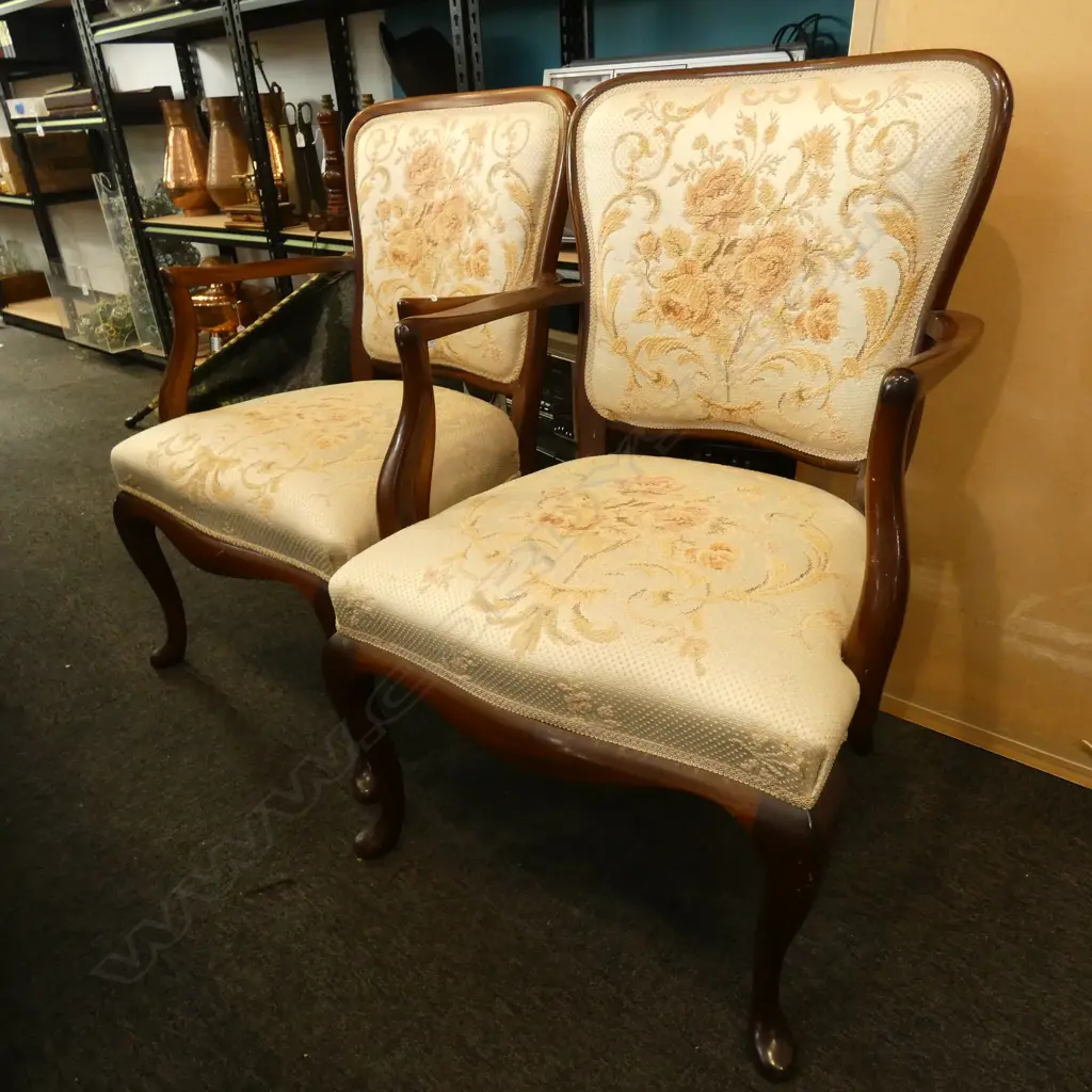 PR UPHOLSTERED FRENCH STYLE CHAIRS  Image 1++