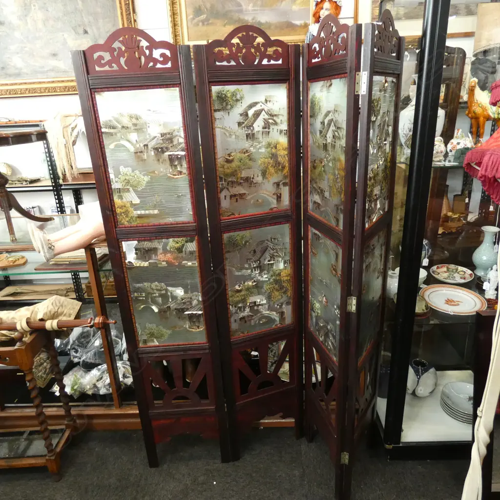 4 PANEL ORIENTAL DIVIDER SCREEN H.1800mm Image 1++