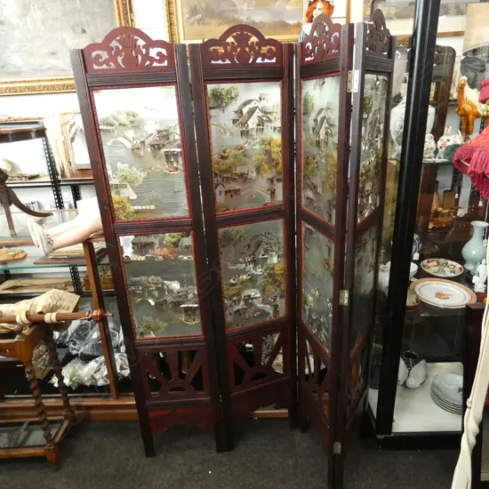 4 PANEL ORIENTAL DIVIDER SCREEN H.1800mm
