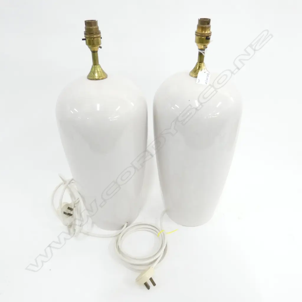 PR WHITE CRACKLE GLAZE LAMPS H.500mm Image 1++