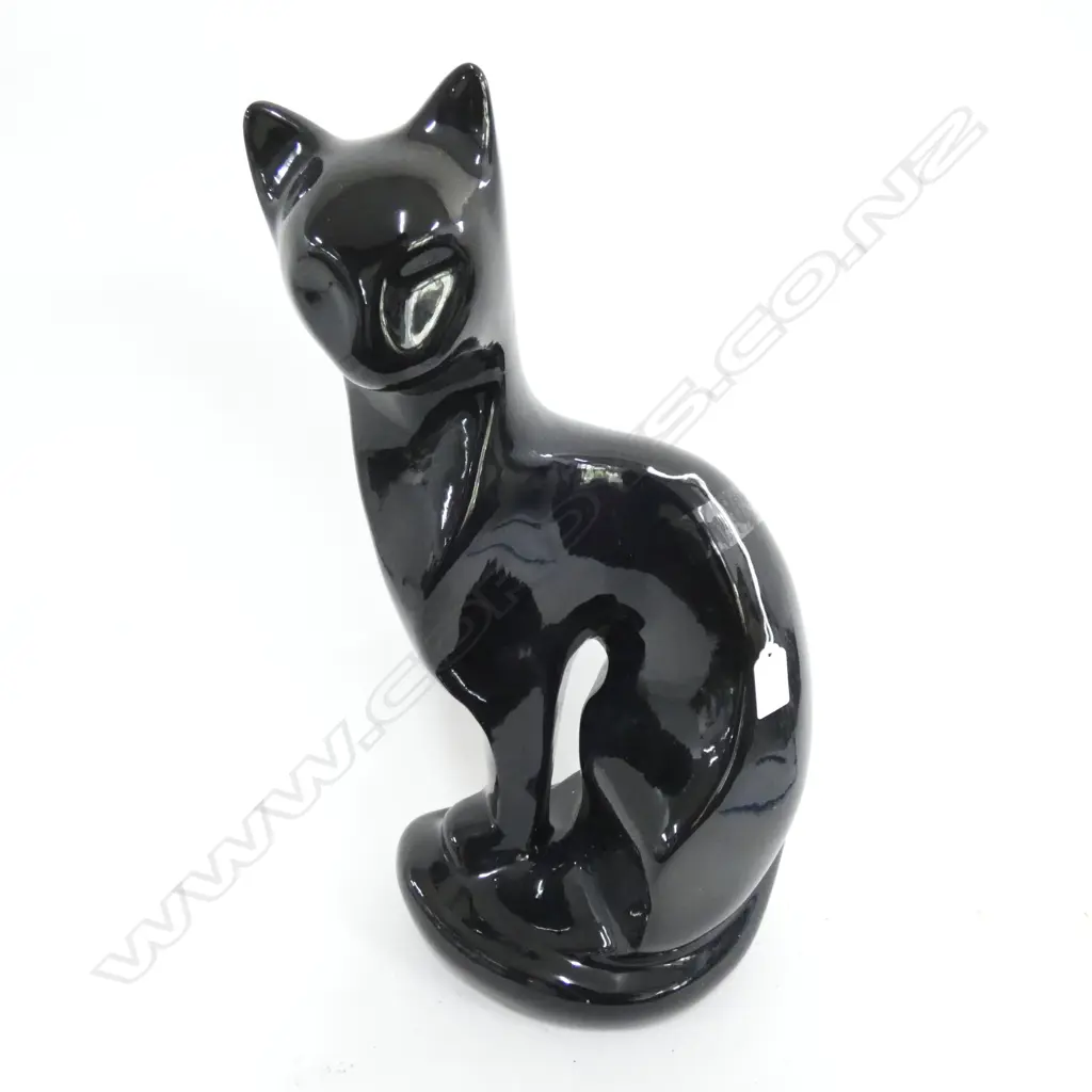 BLACK CERAMIC CAT H.460mm Image 1++