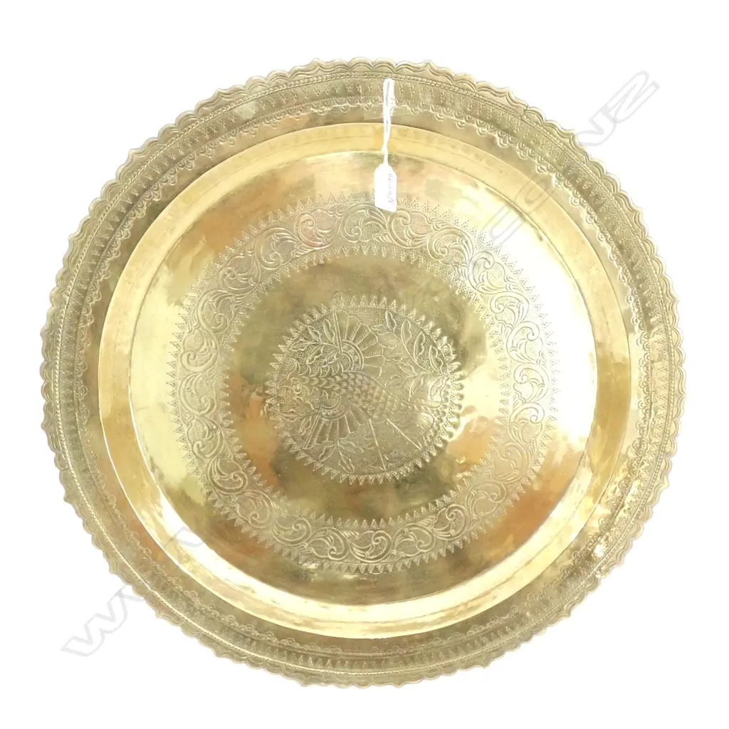 POLISHED BRASS TRAY D 520 MM Image 1++