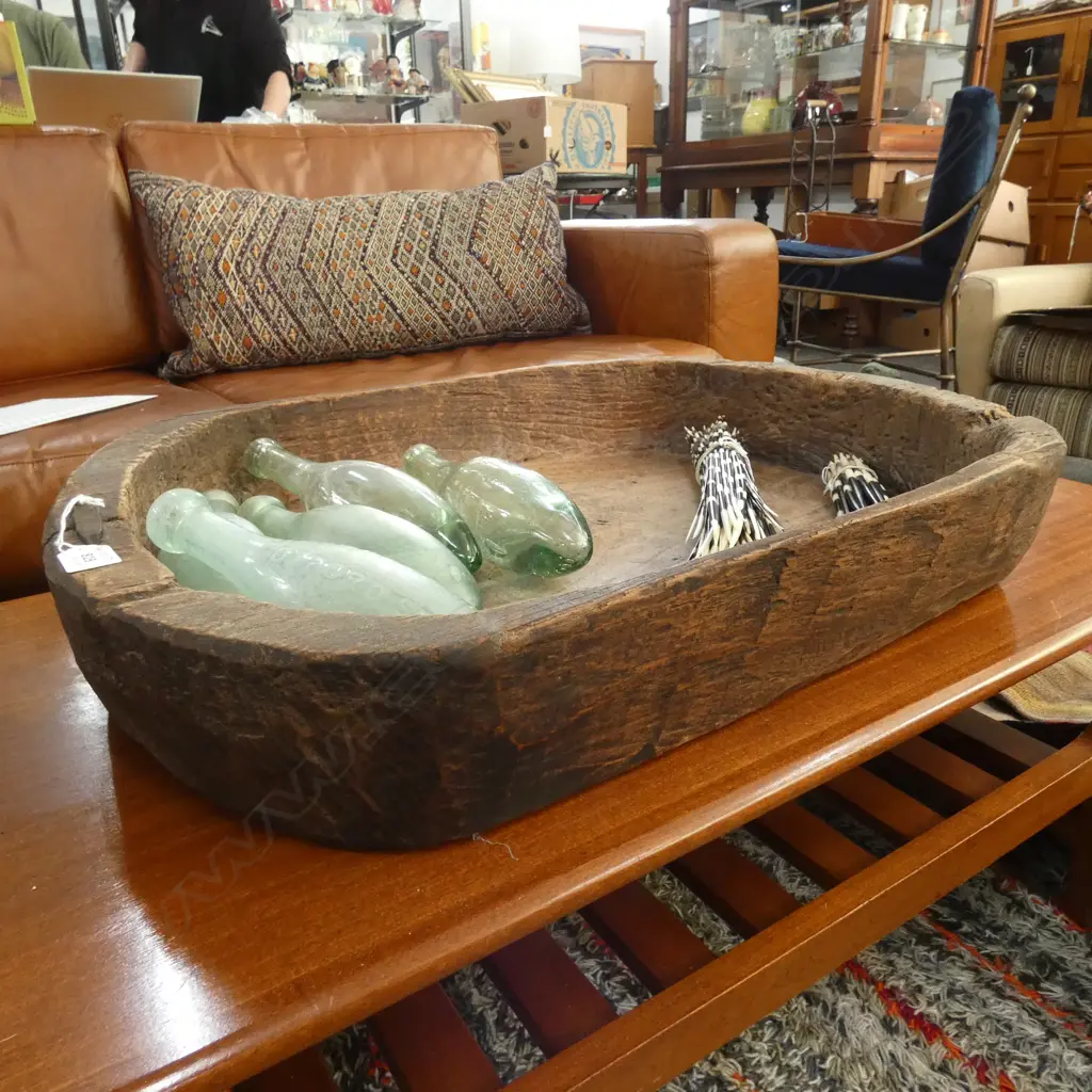 CHINESE WOODEN TROUGH L.685mm Image 1++