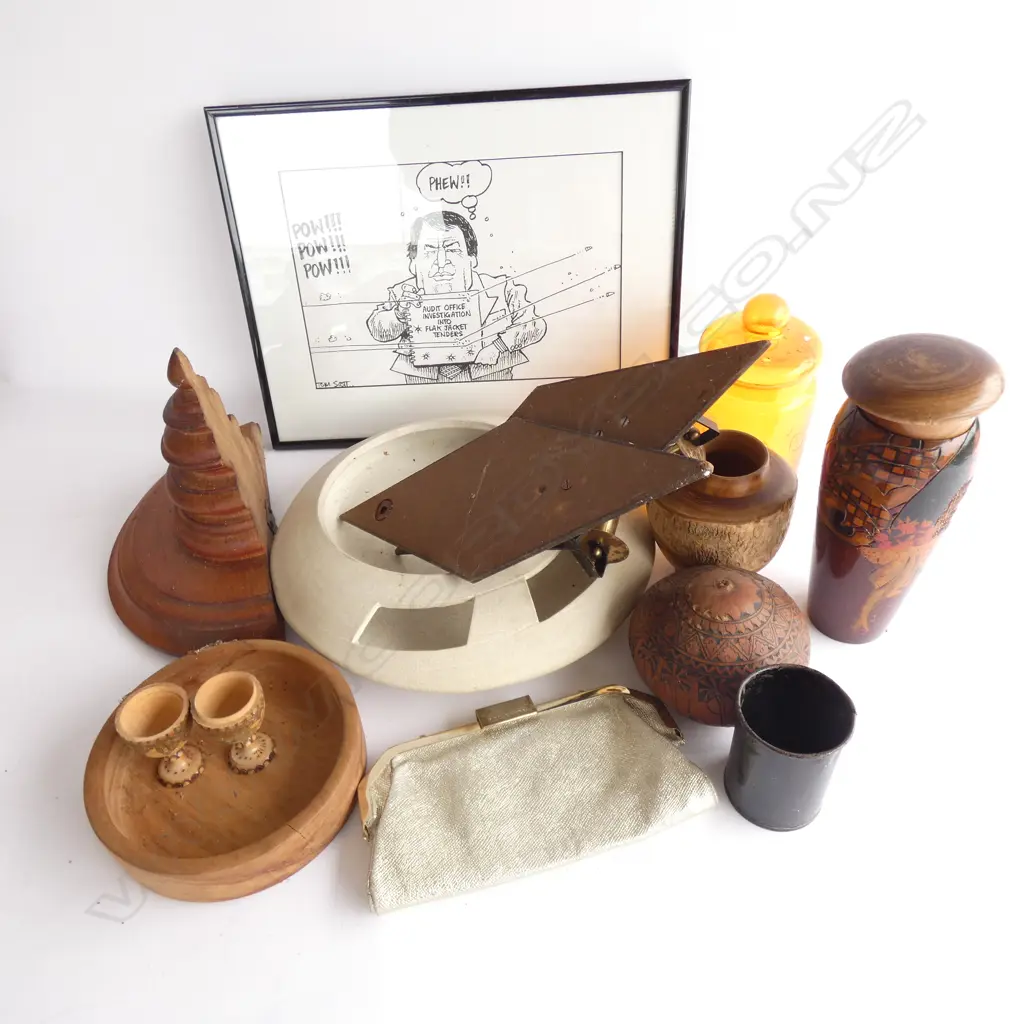 TOM SCOTT CARTOON PRINT & BOX OF MISCELLANY  Image 1++