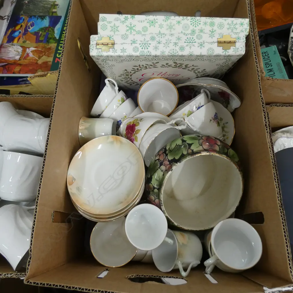 LG BOX LOT ASST. CHINA; INC. 3 TEA SETS ETC. Image 1++