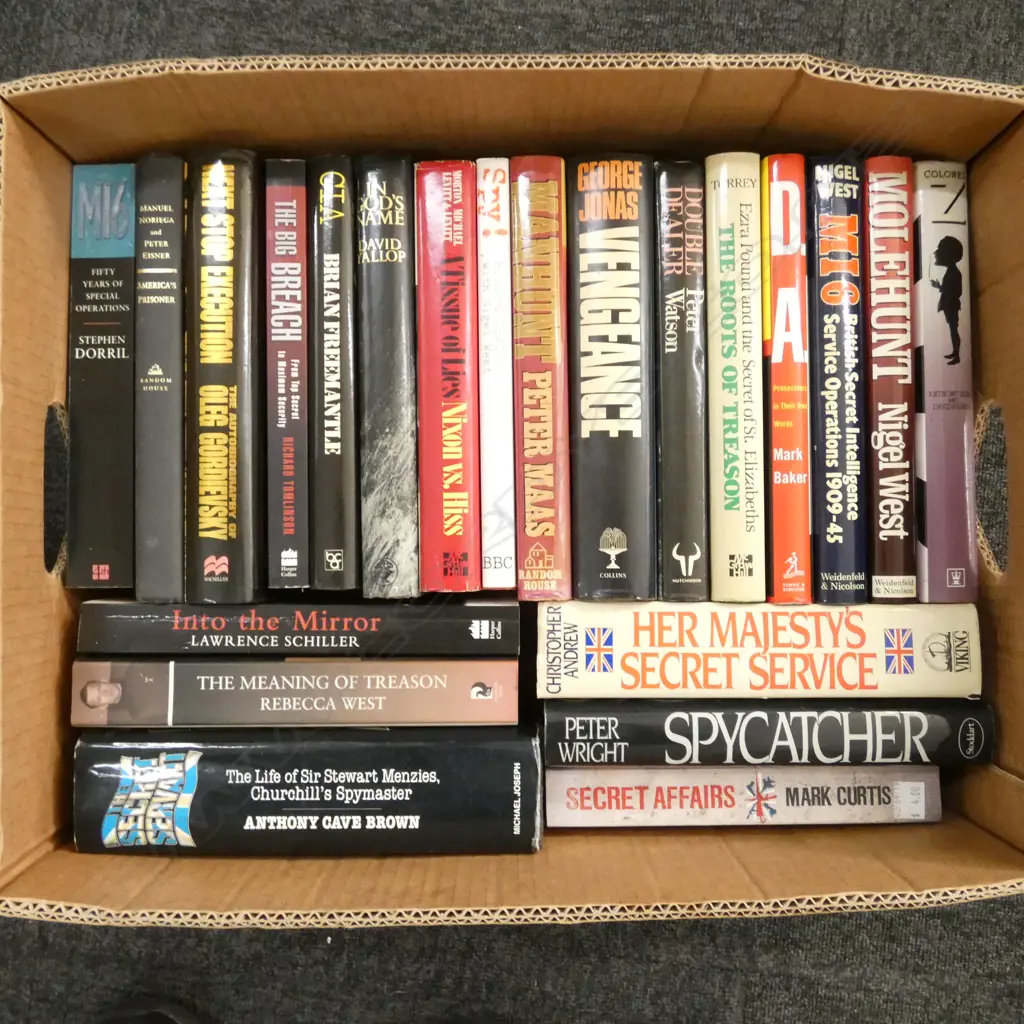 2 x BOX OF BOOKS - SPIES, TERRORIST & MODERN WARFARE Image 1++