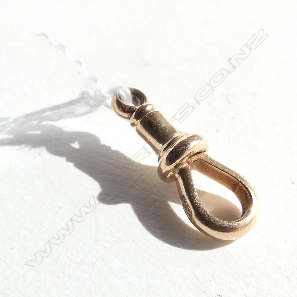 ANTIQUE 9CT FOB 'DOG' CLIP Image 1++